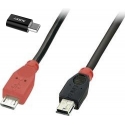 Kábel Micro-B/Mini-B1M s redukciou na USB-C