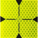 Odrazová fólia 6x6 cm - žltá - 10 ks